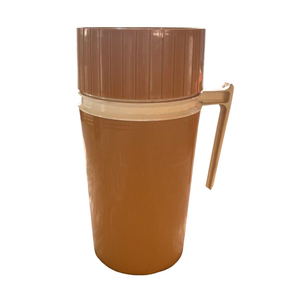 Vintage Thermos Model‎ # 7002 Golden Yellow 10 oz. Hot Cold, And Soup Thermos